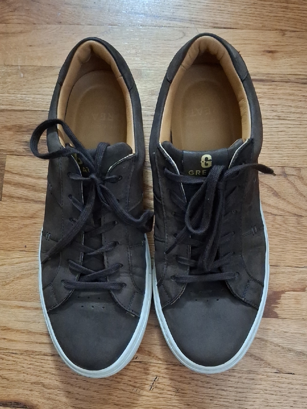 GREATS Men’s Brown Suede Leather Royale Sneaker_1
